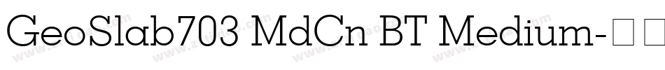 GeoSlab703 MdCn BT Medium字体转换